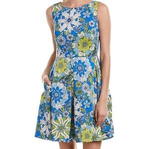 Just Taylor Retro Mod Style Floral Print Fit & Flare Dress (16W)
